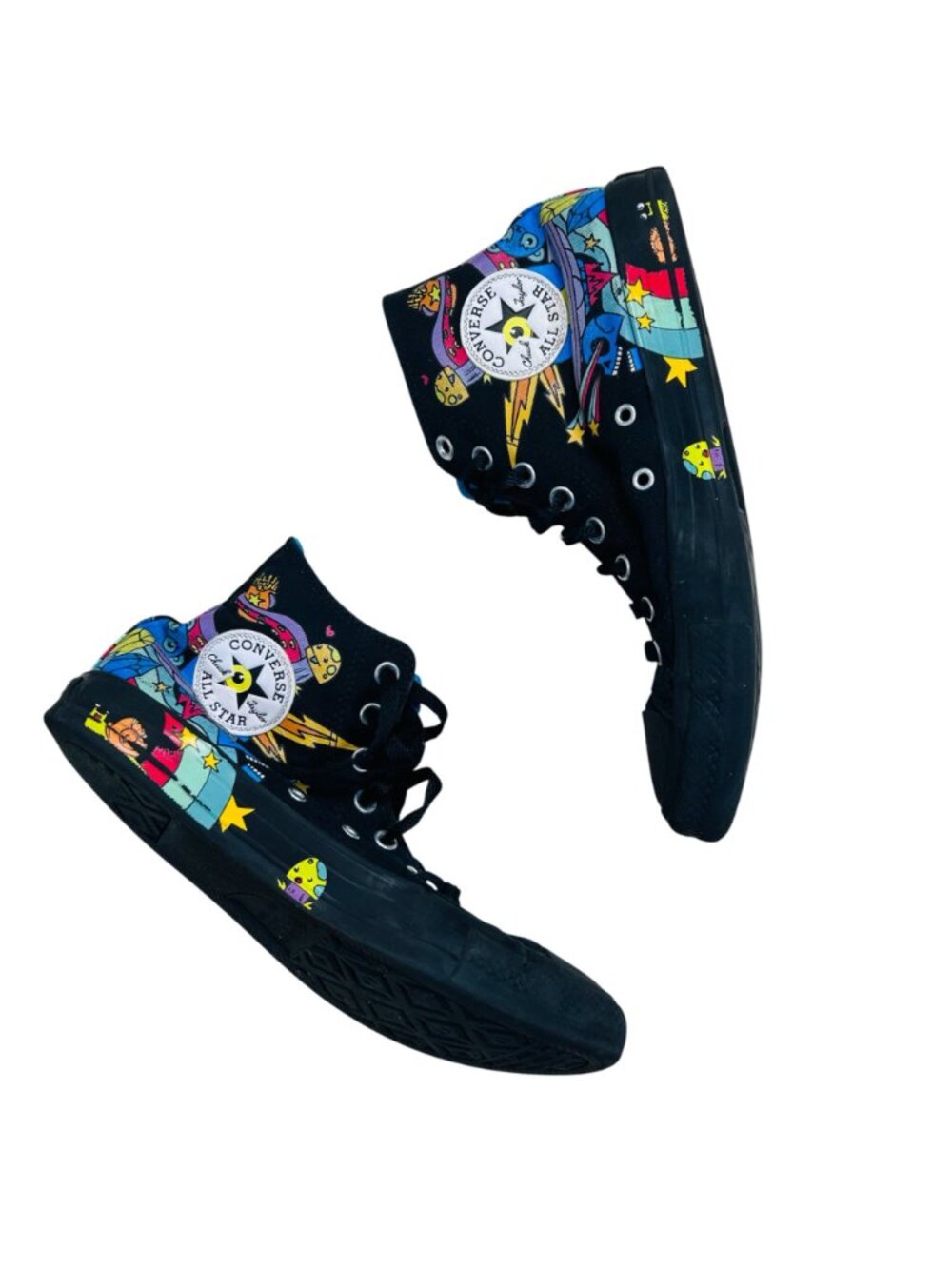 Converse Chuck Taylor All Star Notebook Graffiti Sneaker Black Men 8 Women 10 - Picture 3 of 10